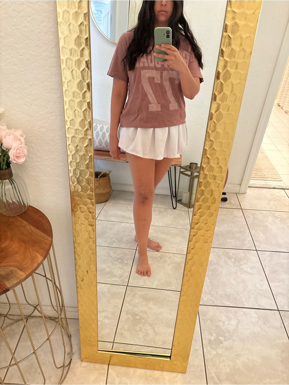 American Eagle Portugal Graphic Tee Dusty Rose Oversized T Shirt